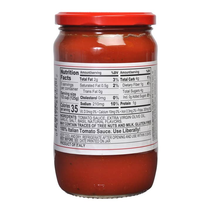 Fine Italian Food - Wholesale Pasta Sauce - Mantova Tomato Basil Sauce, 24 oz.1