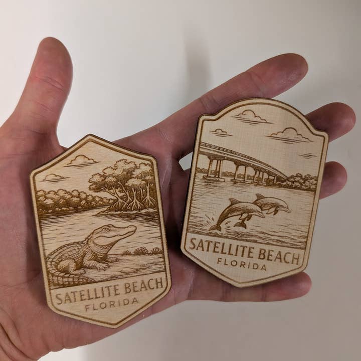 Orion Laser Creations - Wholesale Magnet - Handcrafted Wooden Patch Magnet – Custom Location & Design0