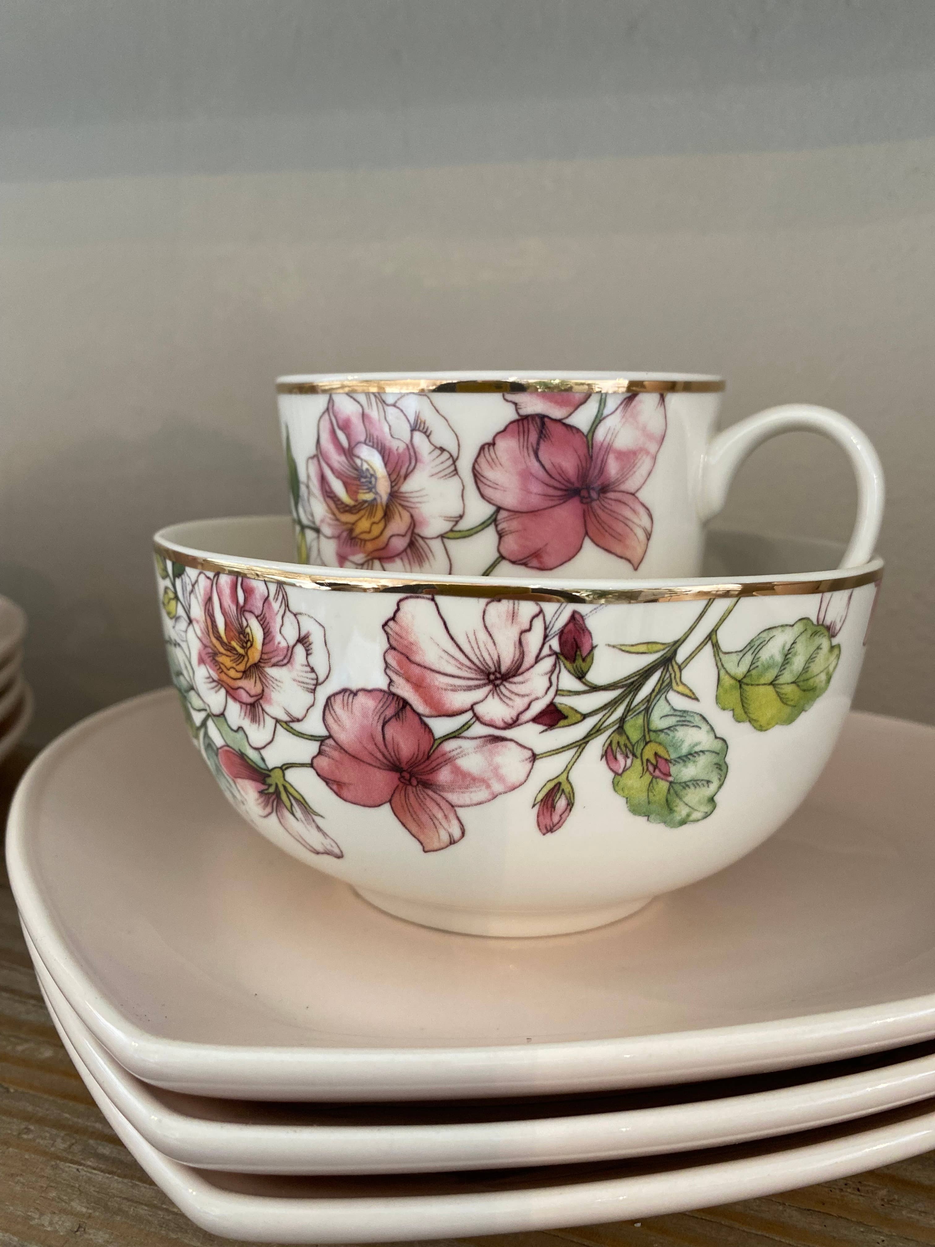 Luxe Lodge - Wholesale Decorative Plate/Dish/Bowl - Gold border bowl5