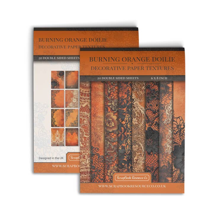 Brinnande orange spetsduk för wholesale av Scrapbook Resource Co