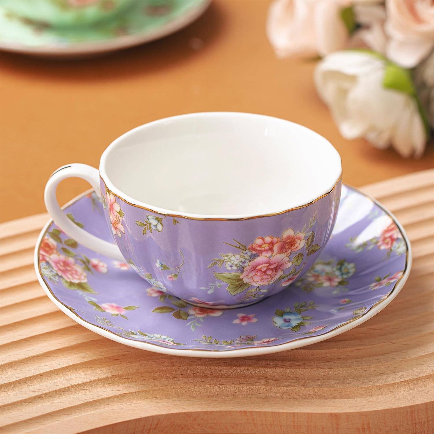 Brew To A Tea - Vente Service à thé - Ensemble de 6 tasses et soucoupes en porcelaine BTaT - 207 ml3