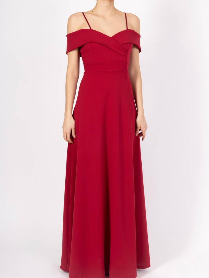 Alice'Desir - Wholesale Gown - Women's - 8892 A-line dress with boat neckline13