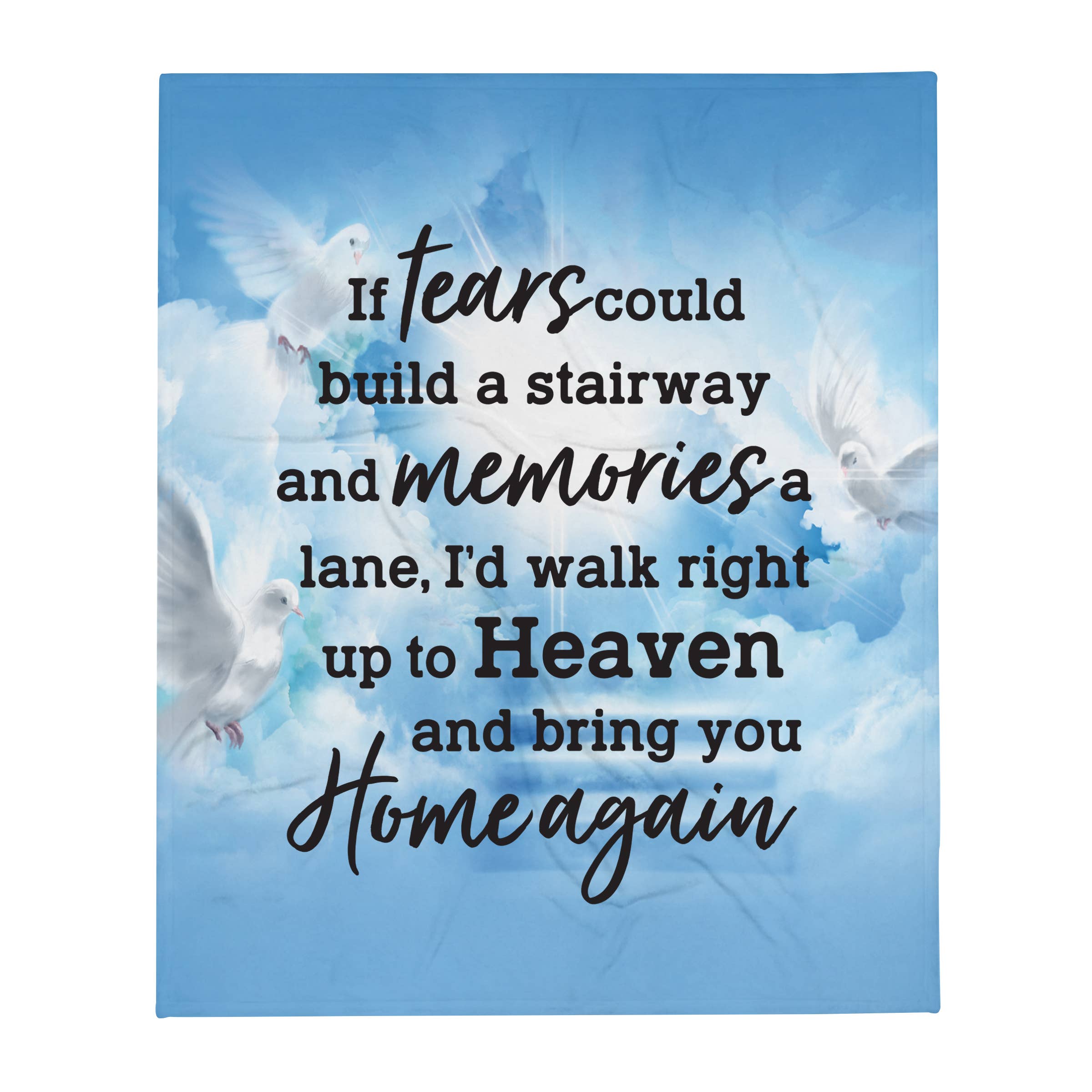 LifeSong Milestones - Wholesale Throw Blanket - Sympathy Dove Memorial Blanket: If Tears Could Build0