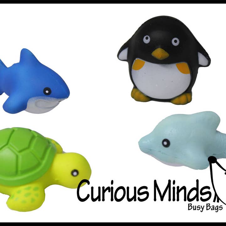 Curious Minds Toys - Wholesale Squishy Toy - Kids & Baby - 1 Small Slow Rise Squishy Toys - Sea Animals Ocean Creatures1