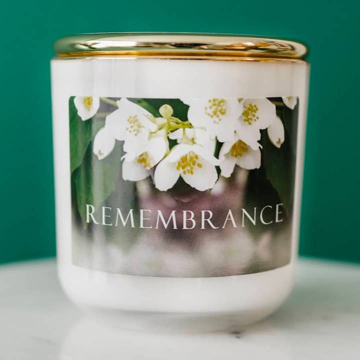 REMEMBRANCE CANDLE. CONDOLENCE, GRIEF, COMFORT for wholesale by Loving Lights Candles LLC