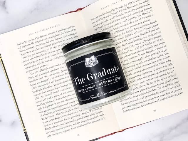 Fly Paper Products - Wholesale Jar/Filled Candle - The Graduate 9oz Candle Orange + White Tea + Ginger3