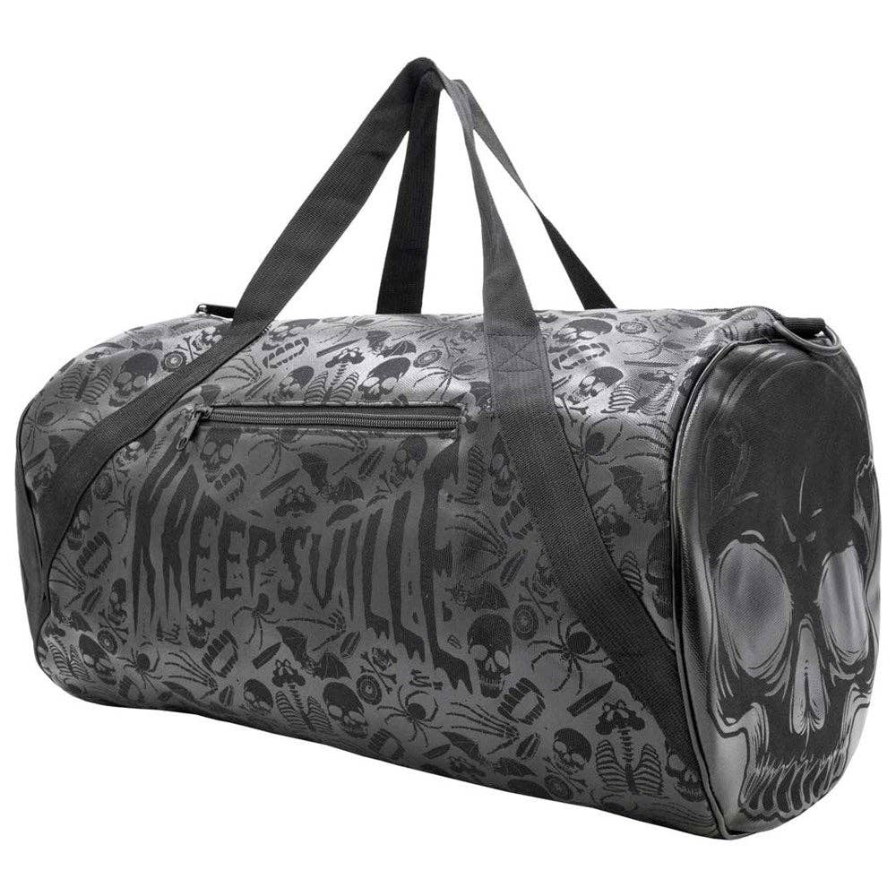 Kreepsville - Wholesale Weekender Bag - Women's - Skull Black Barrel Bag1