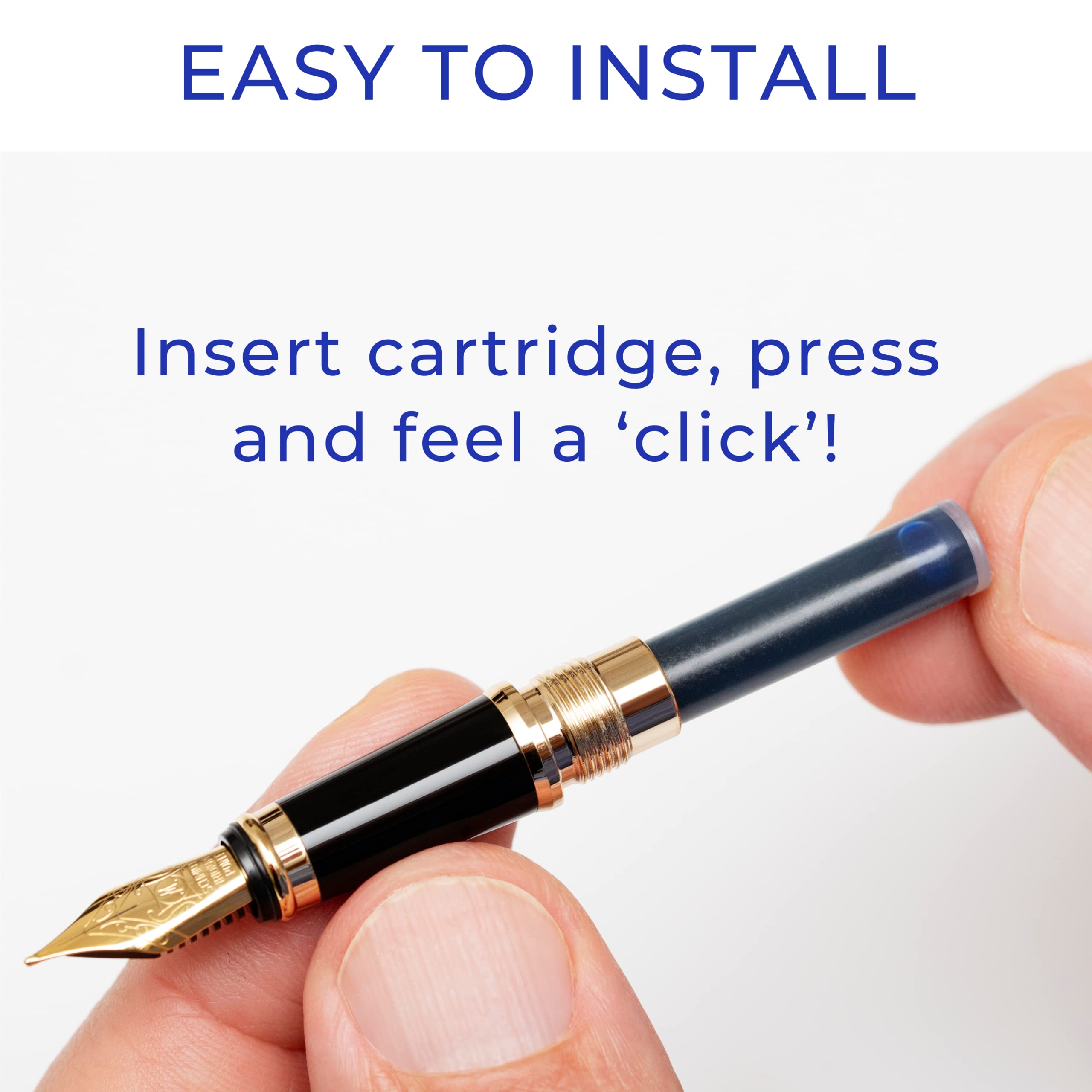 Scriveiner - Wholesale Ink Pad - Scriveiner Fountain Pen Ink Cartridges - Blue - 20 Standard International Ink Cartridges, Made in UK3