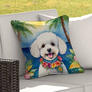 Bichon Frise Luau Kissen 18x18 DAC6372 für den Großhandel von Caroline's Treasures