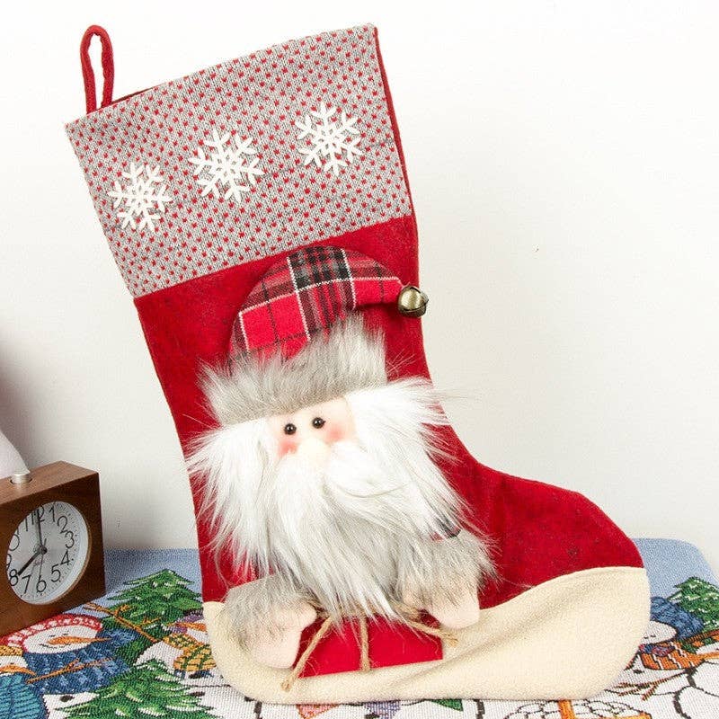 ShieldChic - Vente Collants festifs - Sac cadeau chaussette de Noël Grand sac à bonbons tridimensionnel Décoration de Noël Décoration de scène0