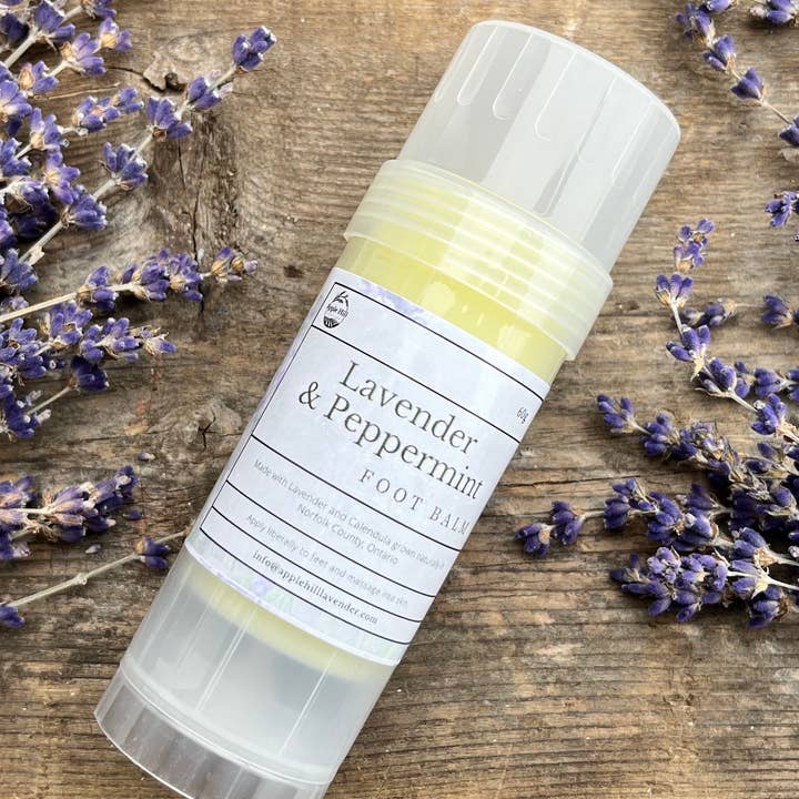 Lavender Peppermint Foot Balm for wholesale by Apple Hill Lavender