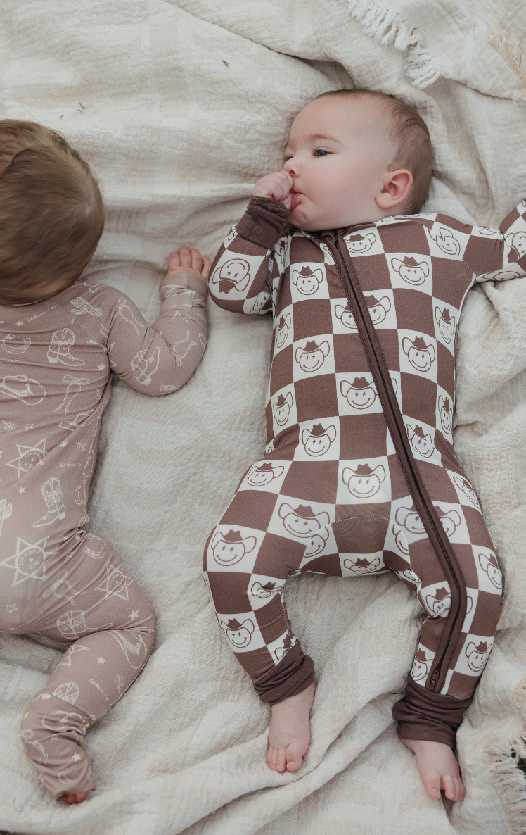 Lil Krew & Co - Wholesale Sleepsuit - Baby - Howdy Cowboy Bamboo Zip Pajamas6