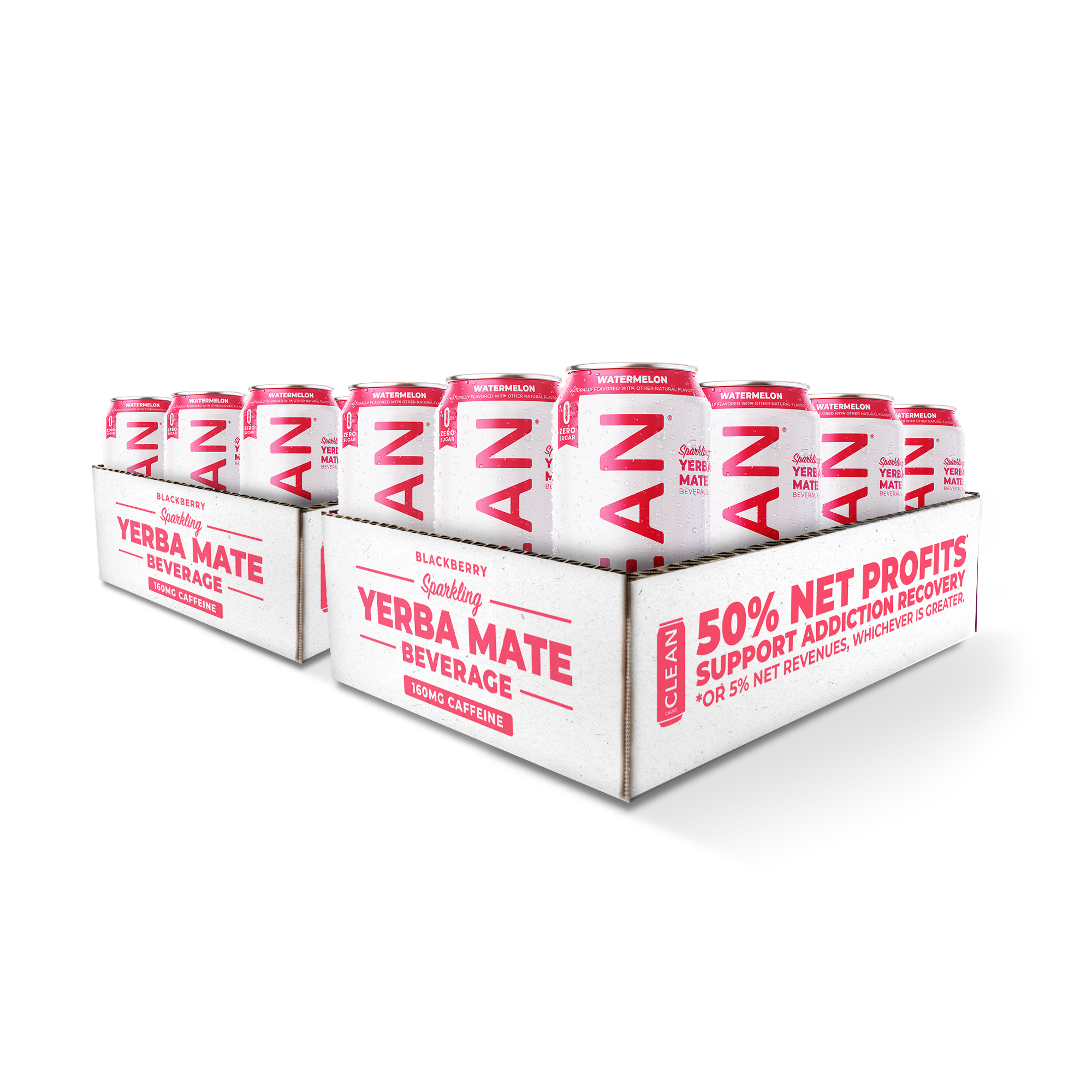 CLEAN Cause - Wholesale Iced Tea - Organic Watermelon Zero Calorie Yerba Mate Tea- 12-pack Cans6