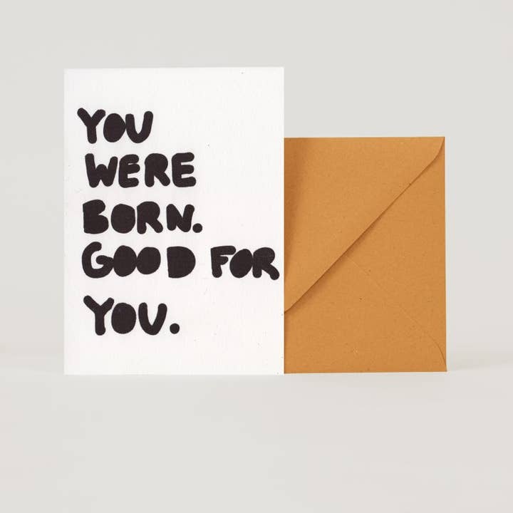 Good for you folding card for wholesale by superjujupress