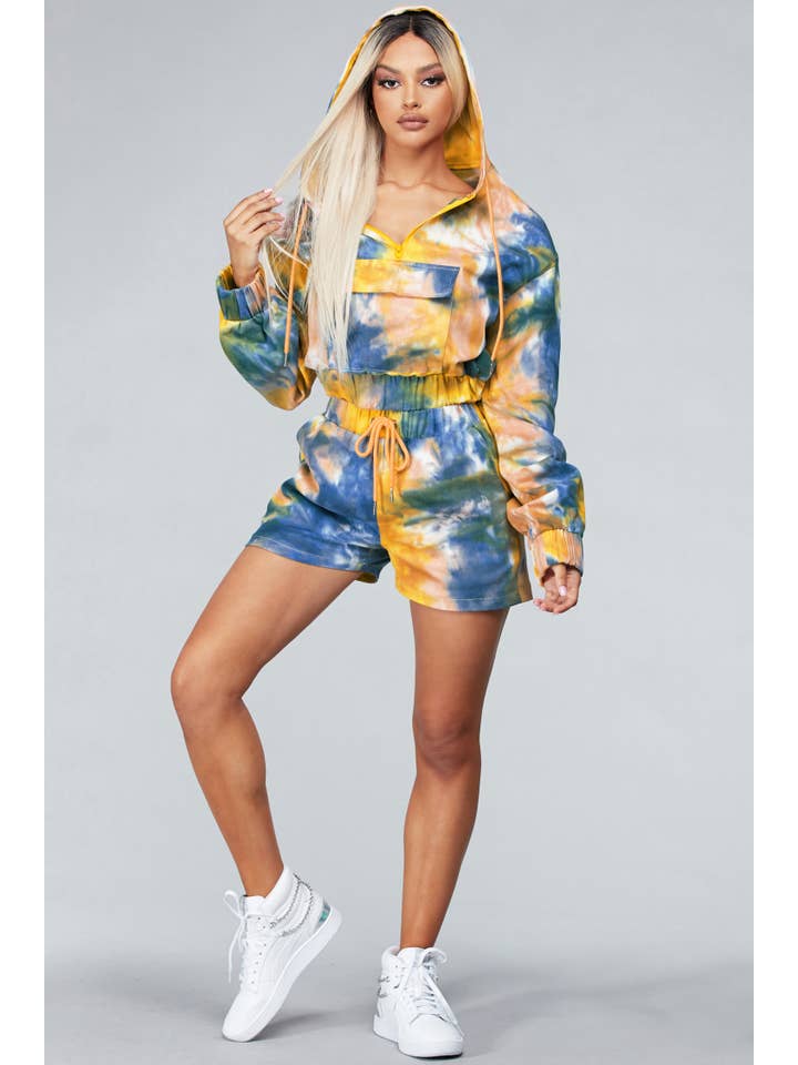 Multi Mix Tie-Dye Print Two-Piece Set for wholesale on Faire