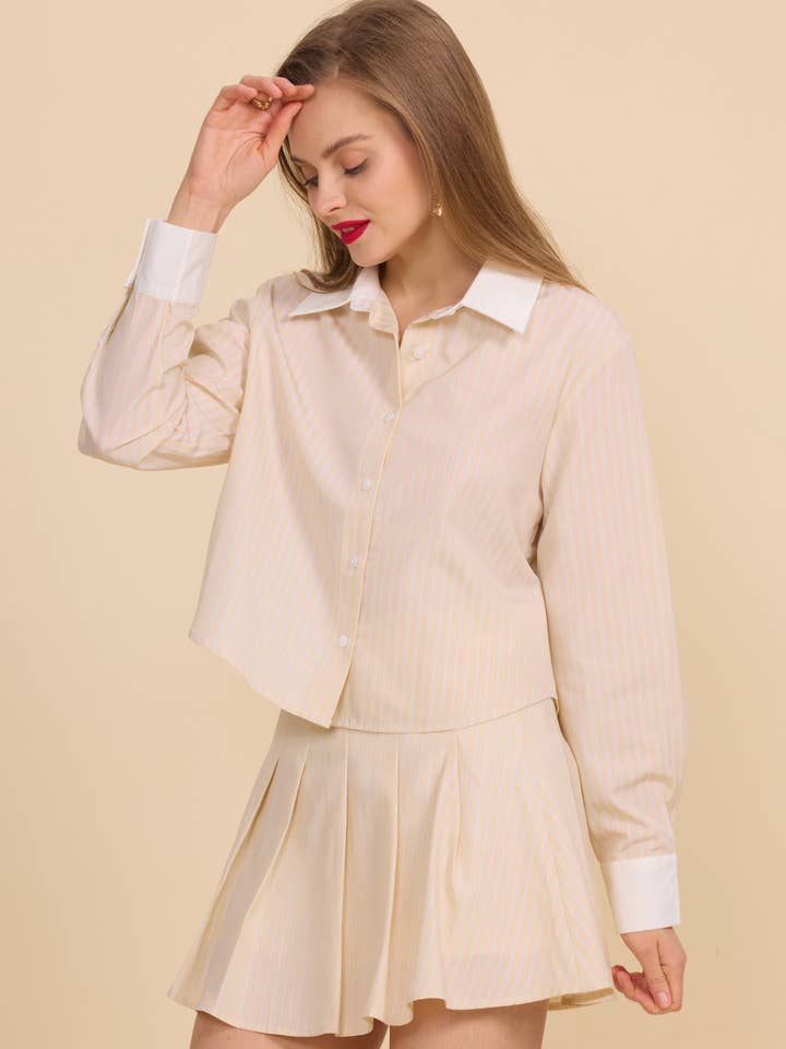 Frime - Vente Chemise à col boutonné – femme - Chemise rayée - 56018