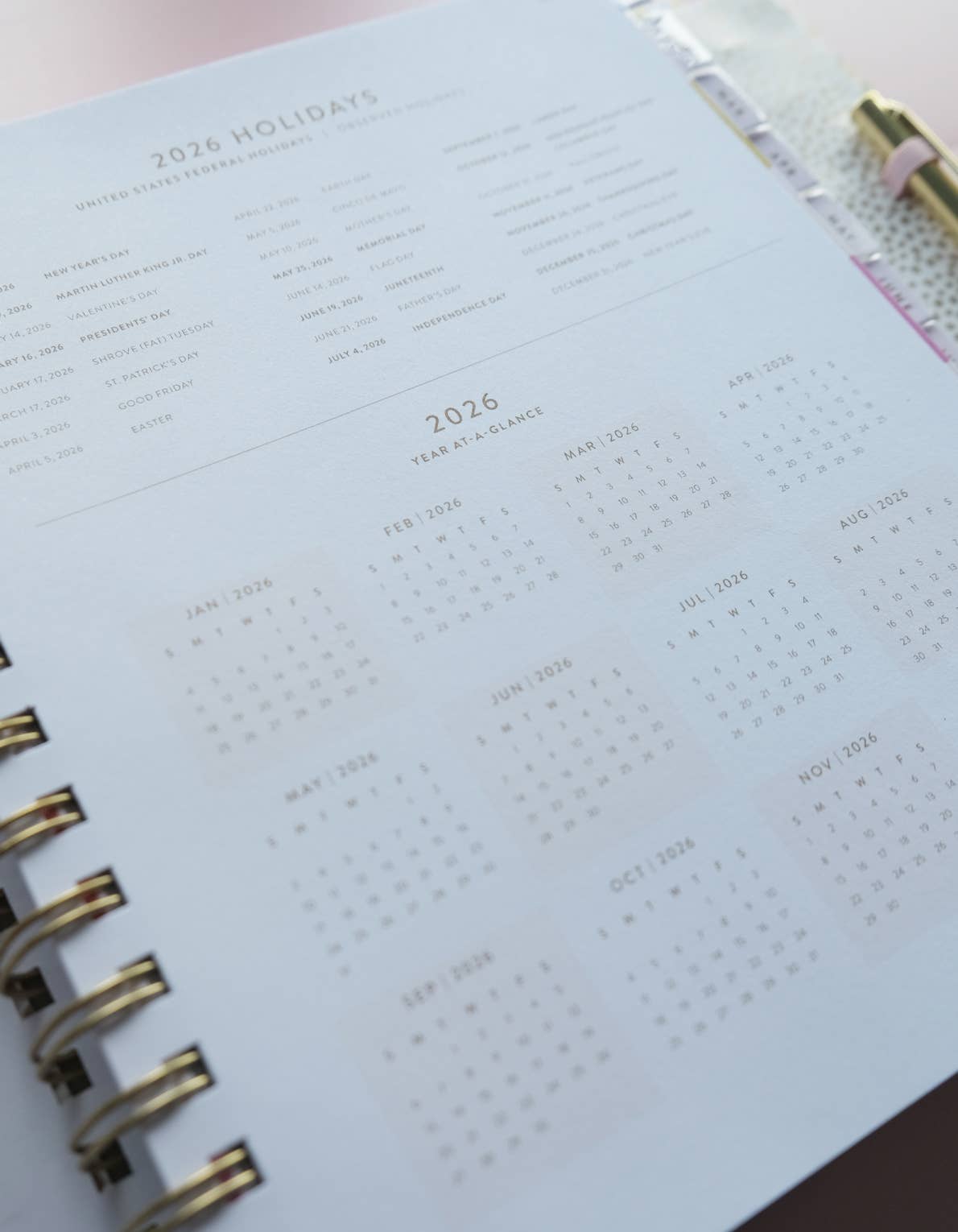 Idlewild Co. – wholesale Planerare – 2026 hård pärm planeringskalender, magenta mönster5