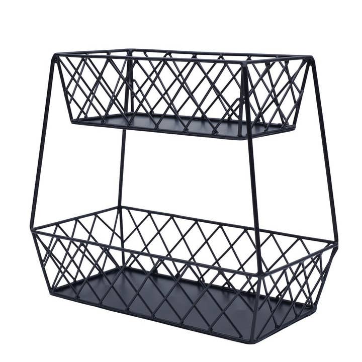 Fitz and Floyd® Mikasa® Pfaltzgraff® - Wholesale Basket - Mikasa Grmt Bscs Lattice Farm 2Tier Basket Open Stock