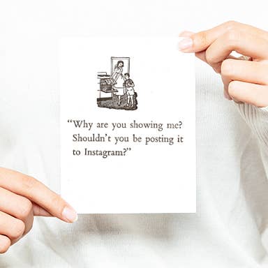 Why are You Showing Me Card for wholesale by Black River Letterpress & Paper Co.