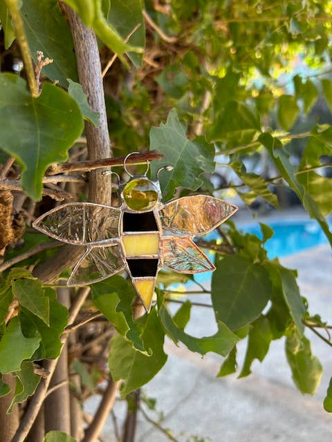 Stained glass stars and Talavera - Wholesale Suncatcher - 🐝 Bee Stained Glass Suncatcher5