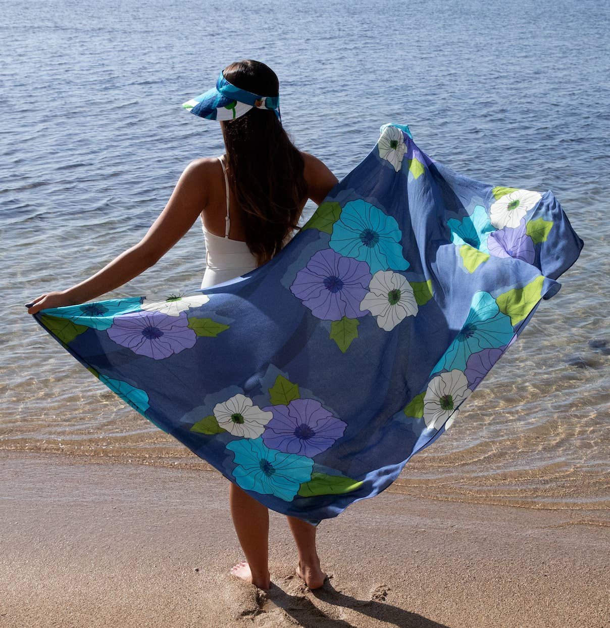 Misha Hawaii Home - Wholesale Swim Cover Up - Women's - Ultraviolet Hibiscus Pareo