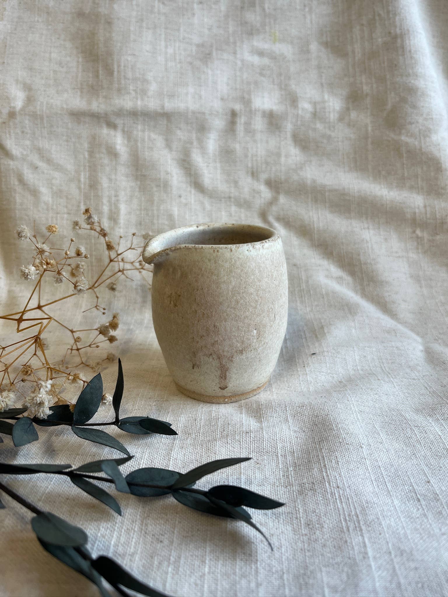 Charlotte Manser Ceramics – wholesale Jug – Cream Handmade Ceramic 120ml Milk Jug2
