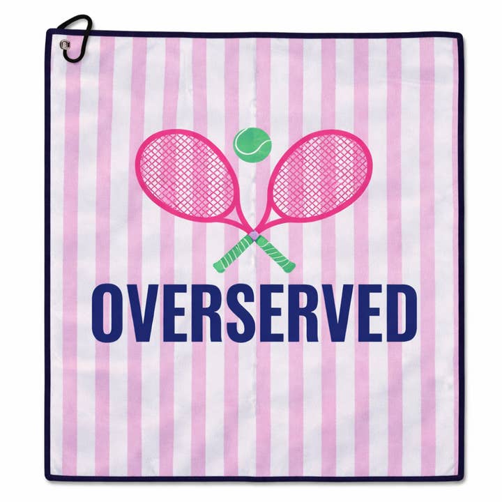 Tennis Towel - Over Served Microfiber Tennis Towel for wholesale by Born to Rally