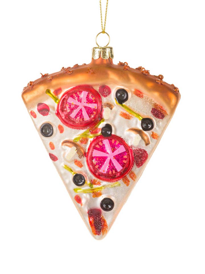 Vit glittrig pizzaprydnad för wholesale av Starlight Collection