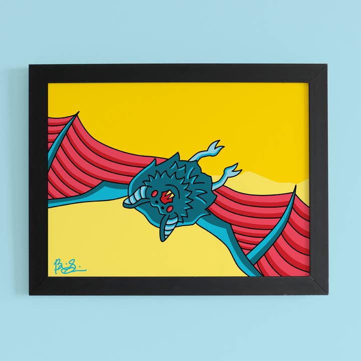 Kunstdruck „Bat New Mexico Verzauberte Wüste für den Großhandel von Brianna Gardocki Art