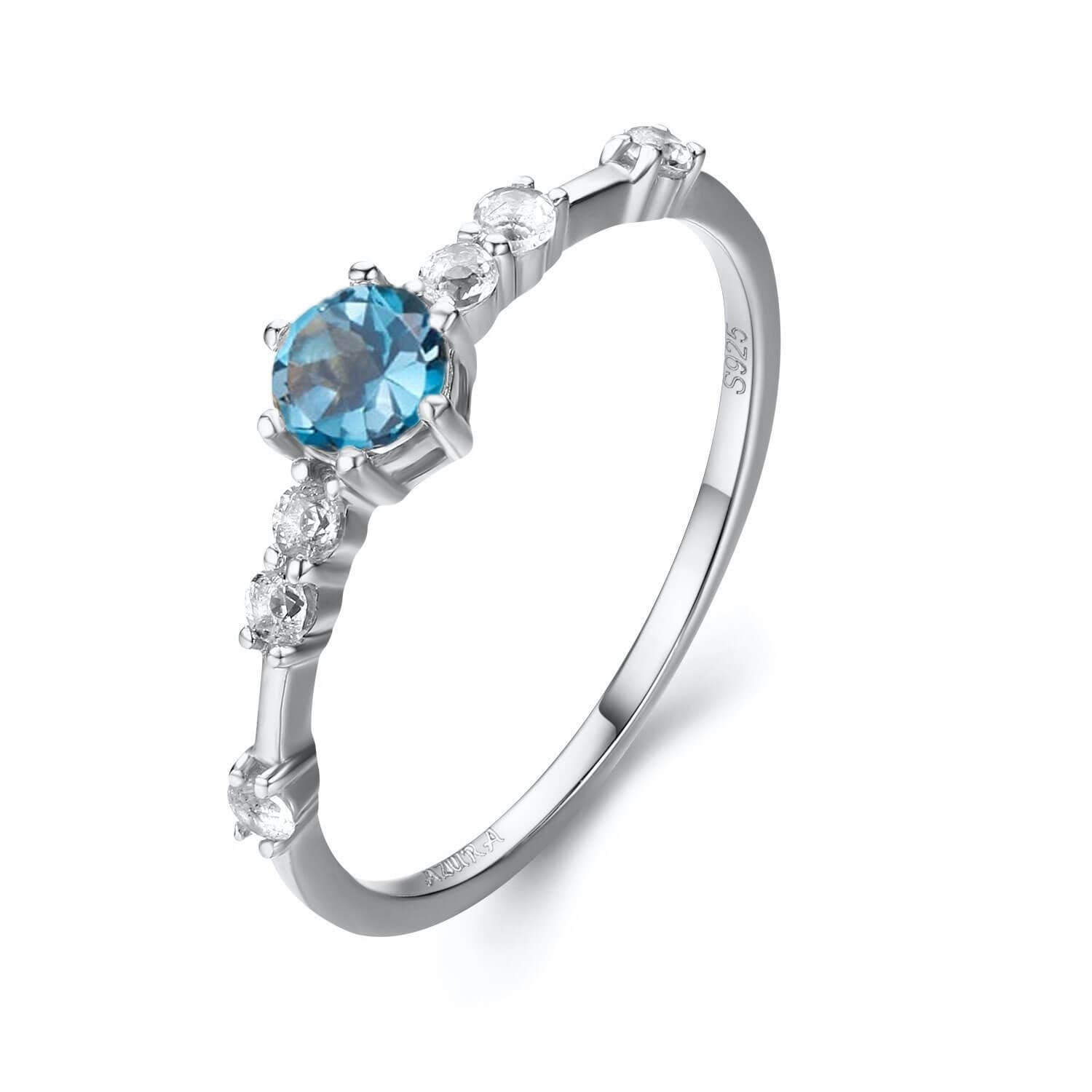 Azura Jewelry – wholesale Multi-stone ring – The Center of the Universe Blue Topaz Ring 2