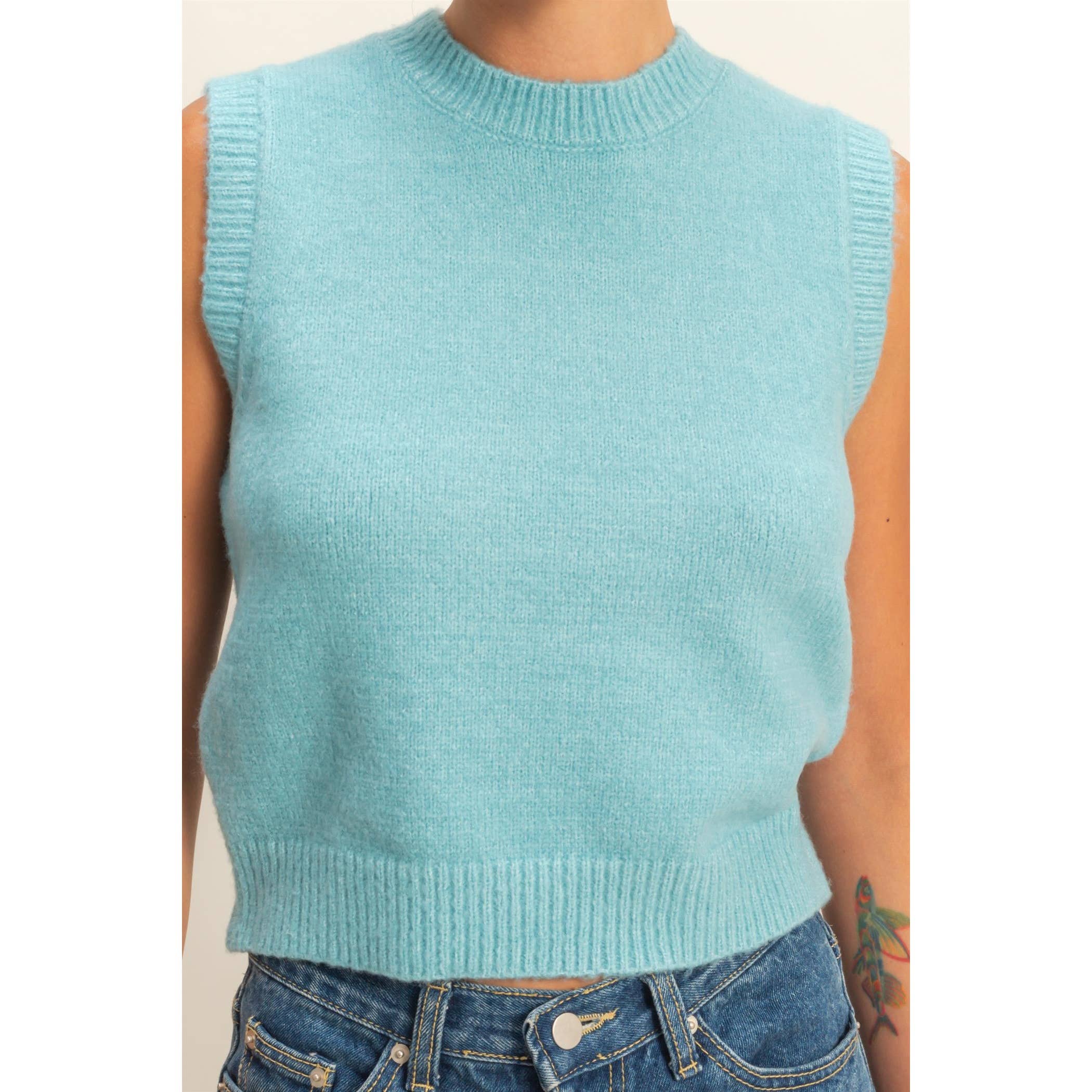 HYFVE – wholesale Tröjväst – Dam – Ärmlös rundhalsad stickad topp13