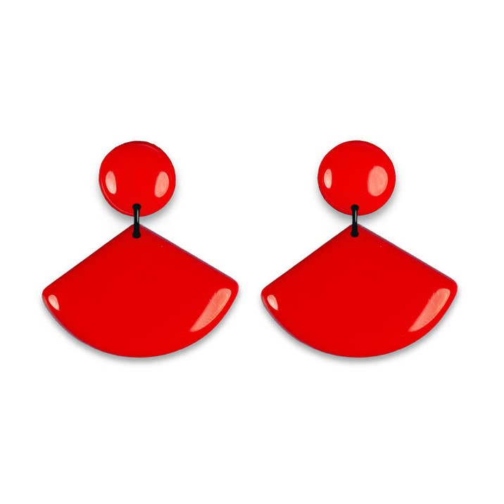 “Petit Eventail” Red earrings for wholesale by Thierry JOO