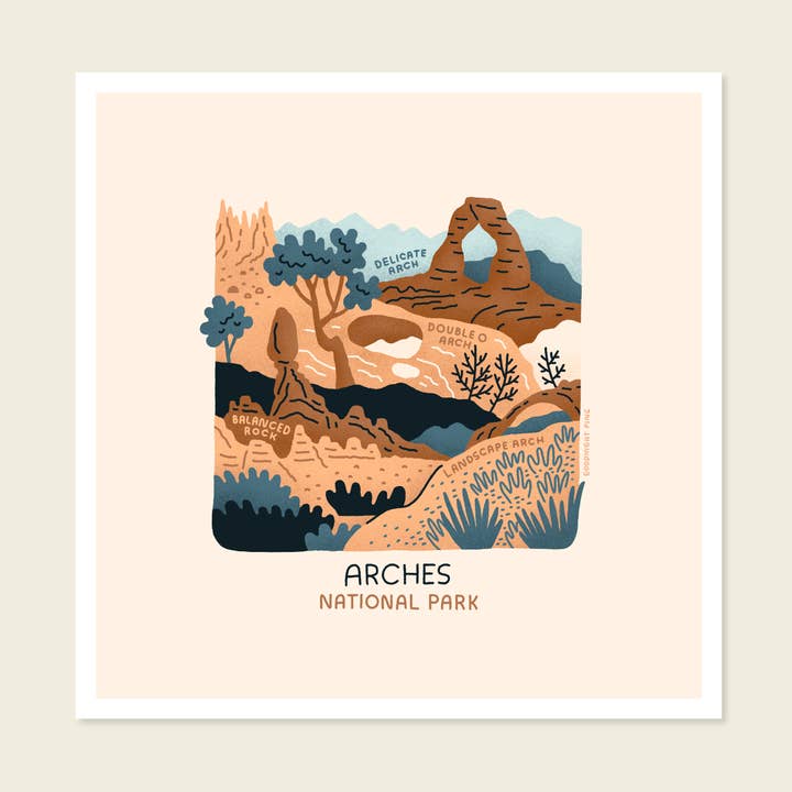 Arches National Park Print for wholesale by Goodnight Pine