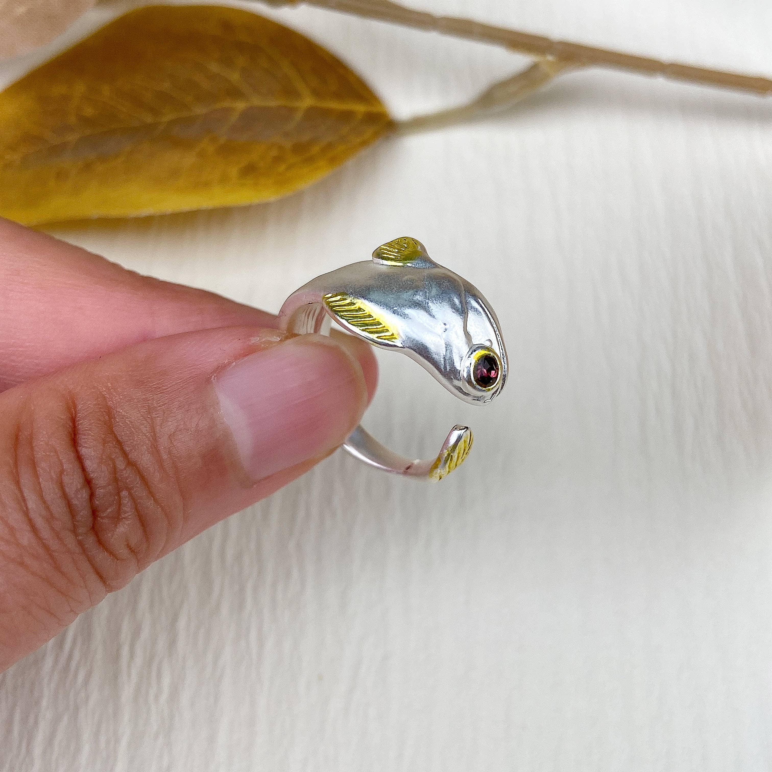 mildstyles - Wholesale Cocktail/Statement Ring - Fashion Goldfish Ring4