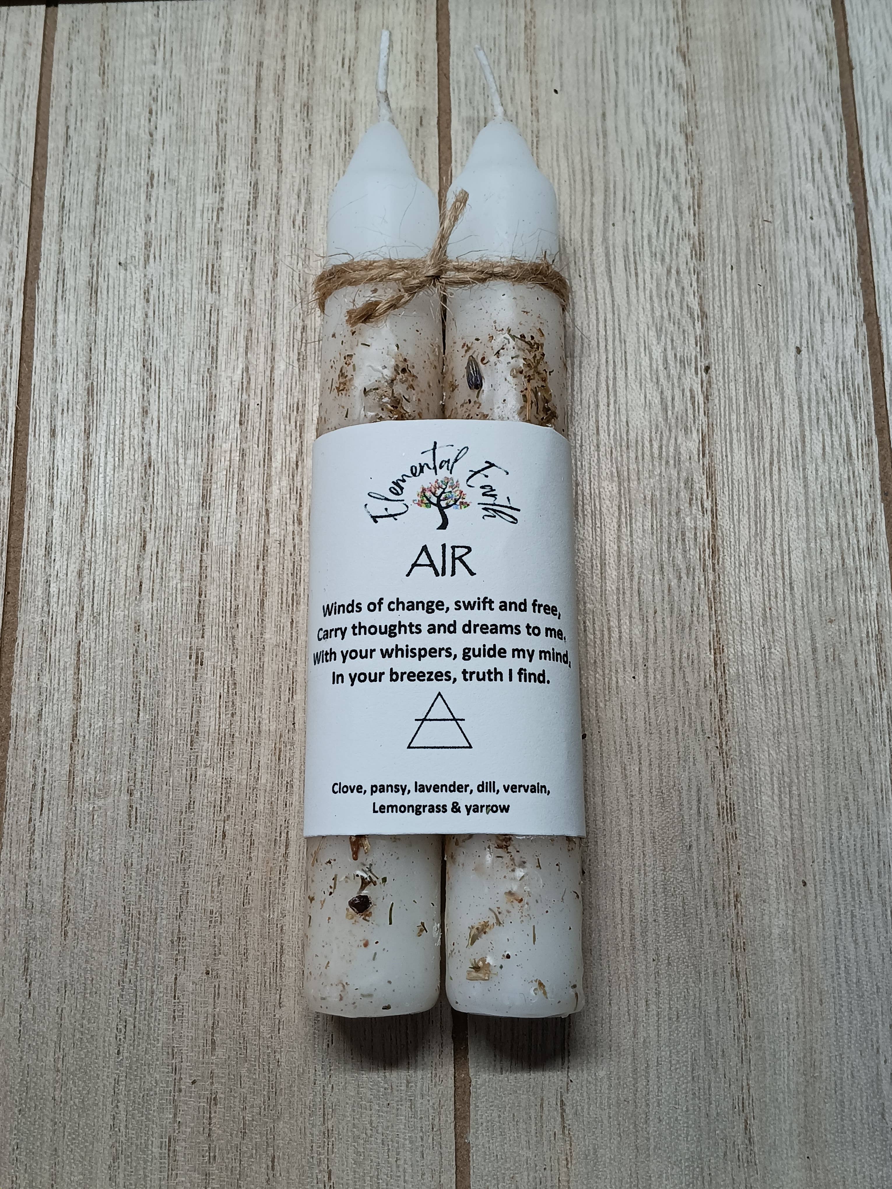 Elemental Earth Shop - Wholesale Tapered Candle/Candlestick - Air elemental ritual candles