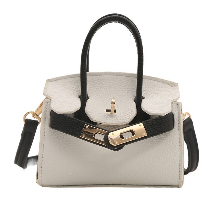 Little Trendy - Wholesale Crossbody Bag - Kids - Girls mini contrast color crossbody bag Kelly mini handbag