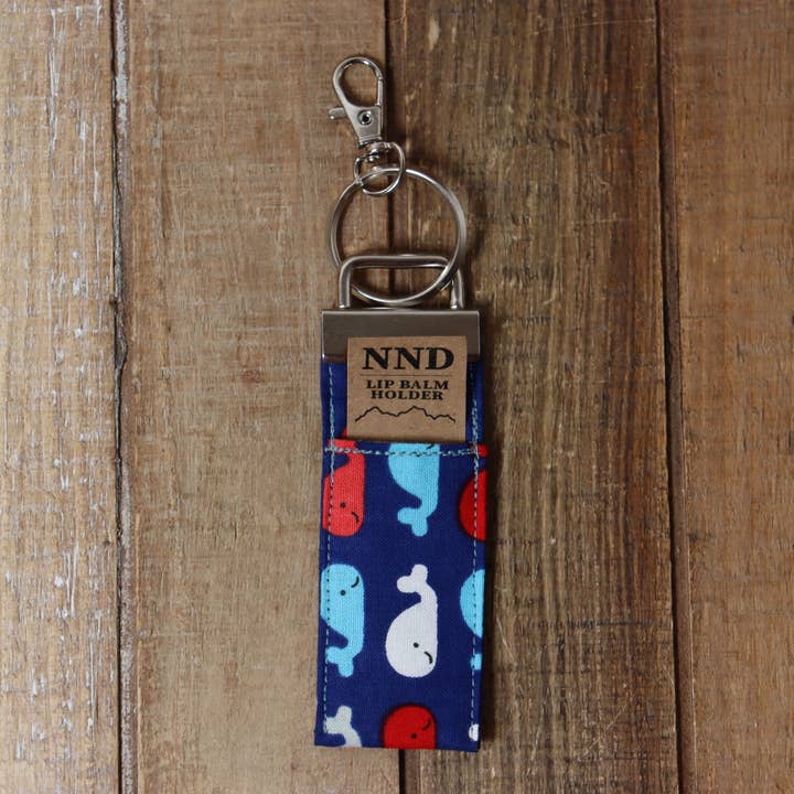 Red, White, and Blue Whales | Lip Balm Holder for wholesale by Nellie Nicole Designs