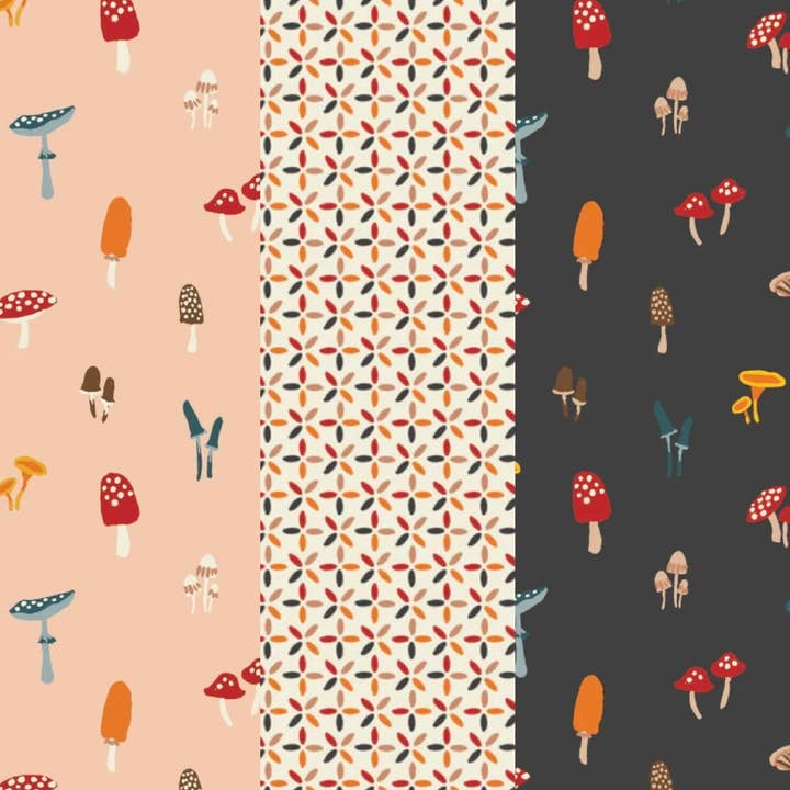 Beeswax Food Wraps fall collection: Mushrooms for wholesale by LABEILLE CO.
