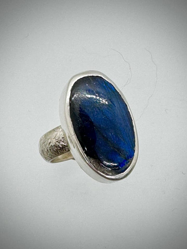 Sterling and Labradorite Ring for wholesale by Morgan McGeehan Designs