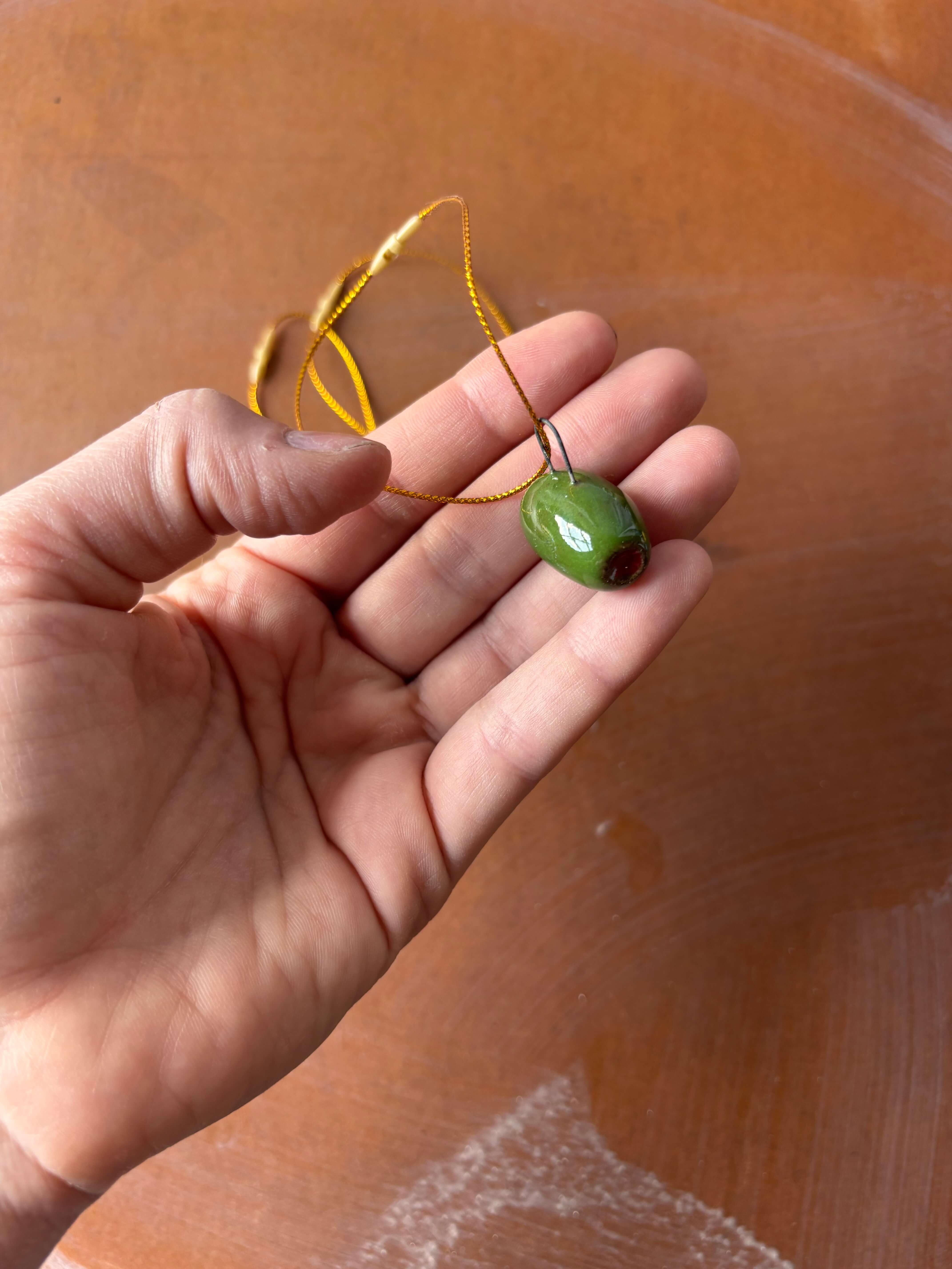 ROB Ceramics – wholesale Ornament – Olive Ornament Handmade Ceramic2