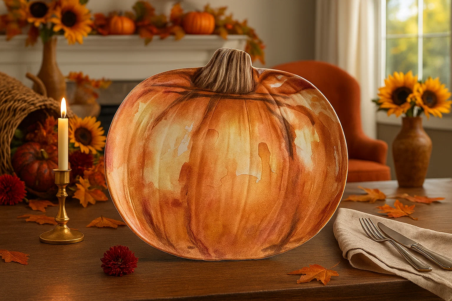 Abode Homewares by TarHong - Wholesale Platter - Harvest Pumpkin Platter, 50% off1