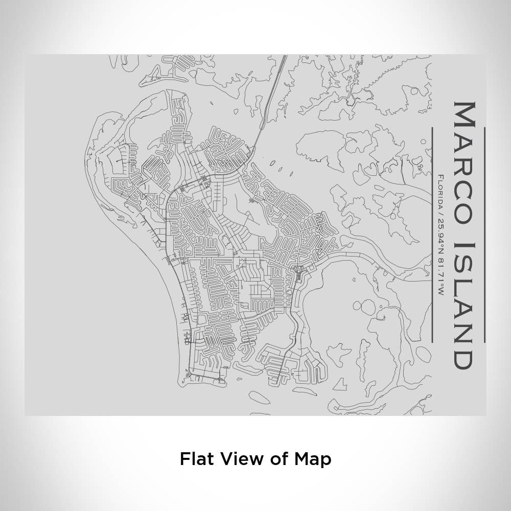 JACE.design - Wholesale Water Bottle - Marco Island FL Map Bottle with Bamboo Top1