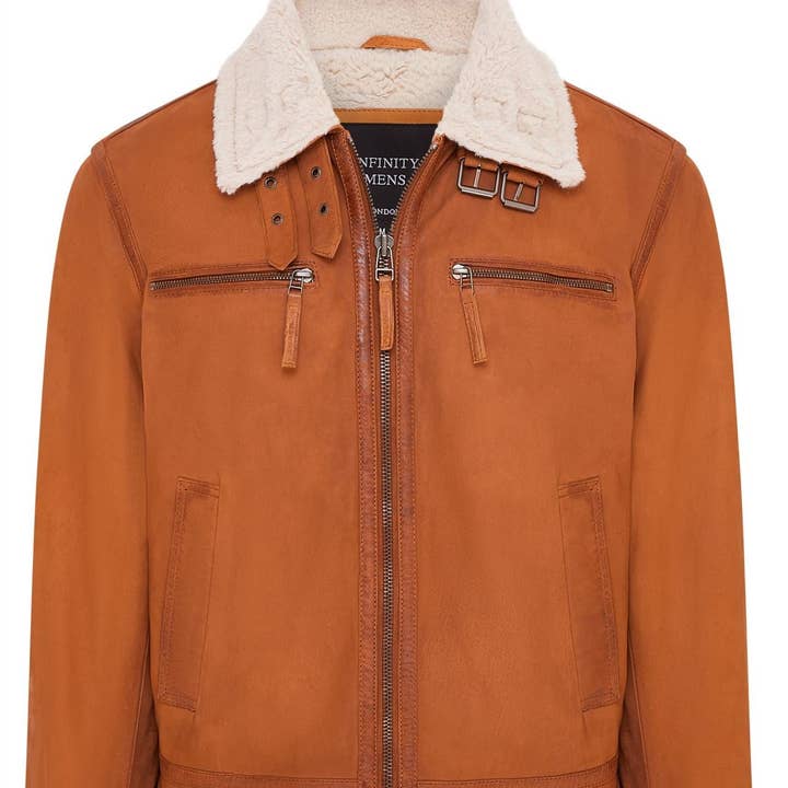 Blouson aviateur en véritable peau de mouton pour homme - Sandnes pour la vente par Infinity Leather (Upperclass Fashions Ltd)