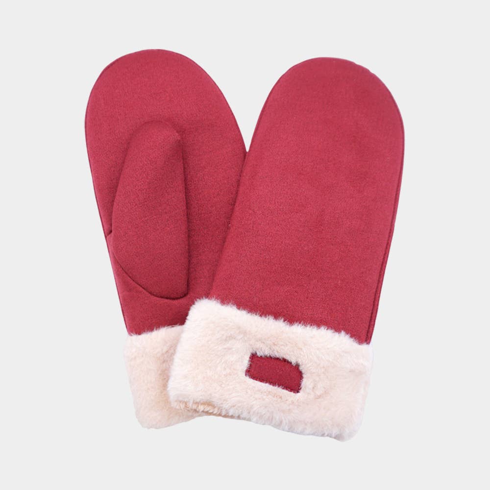 Sensibling Corp. - Wholesale Mittens - Women's - Faux Fur Cuff Fleece Lined Mittens0