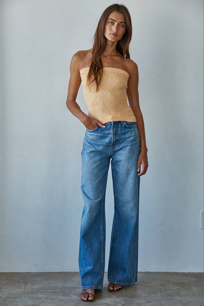 By Together - Vente Bustier – femme - S1241A | Top bandeau sans coutures en jacquard tricoté modal, nylon et spandex8