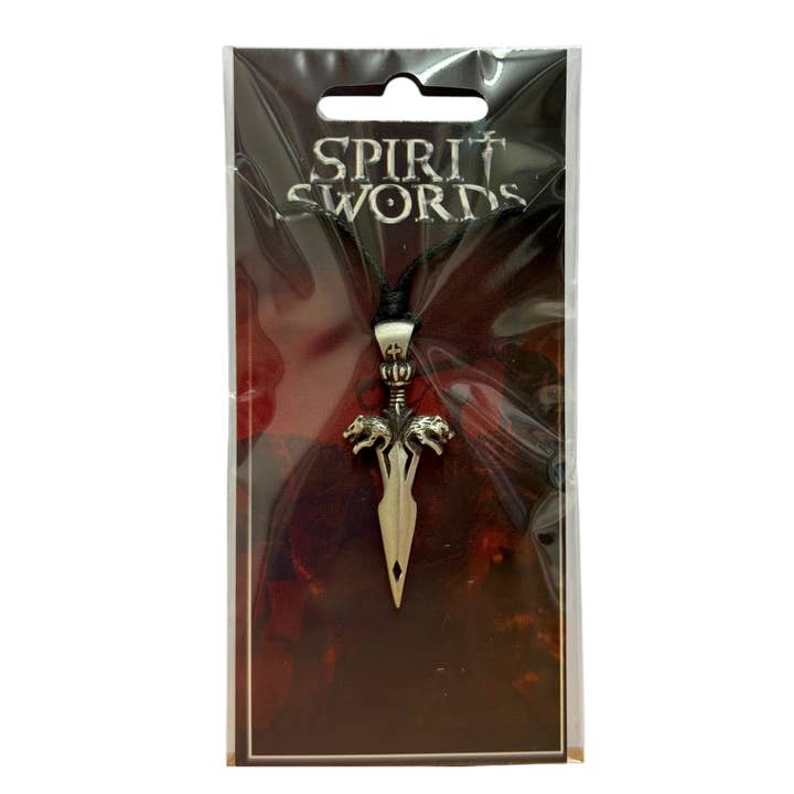 Collar de Peltre con Espada Espiritual – Gótico Ajustable - (EE.UU.-DDP) para venta al por mayor de Myth & Magik - Silver Jewellery Cavern Wholesale