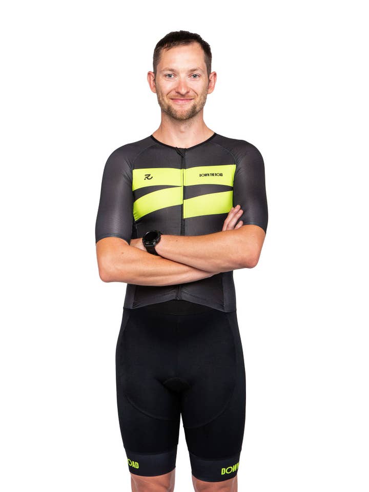 Men's Breakaway Trisuit - Neon Green for wholesale by Down The Road
