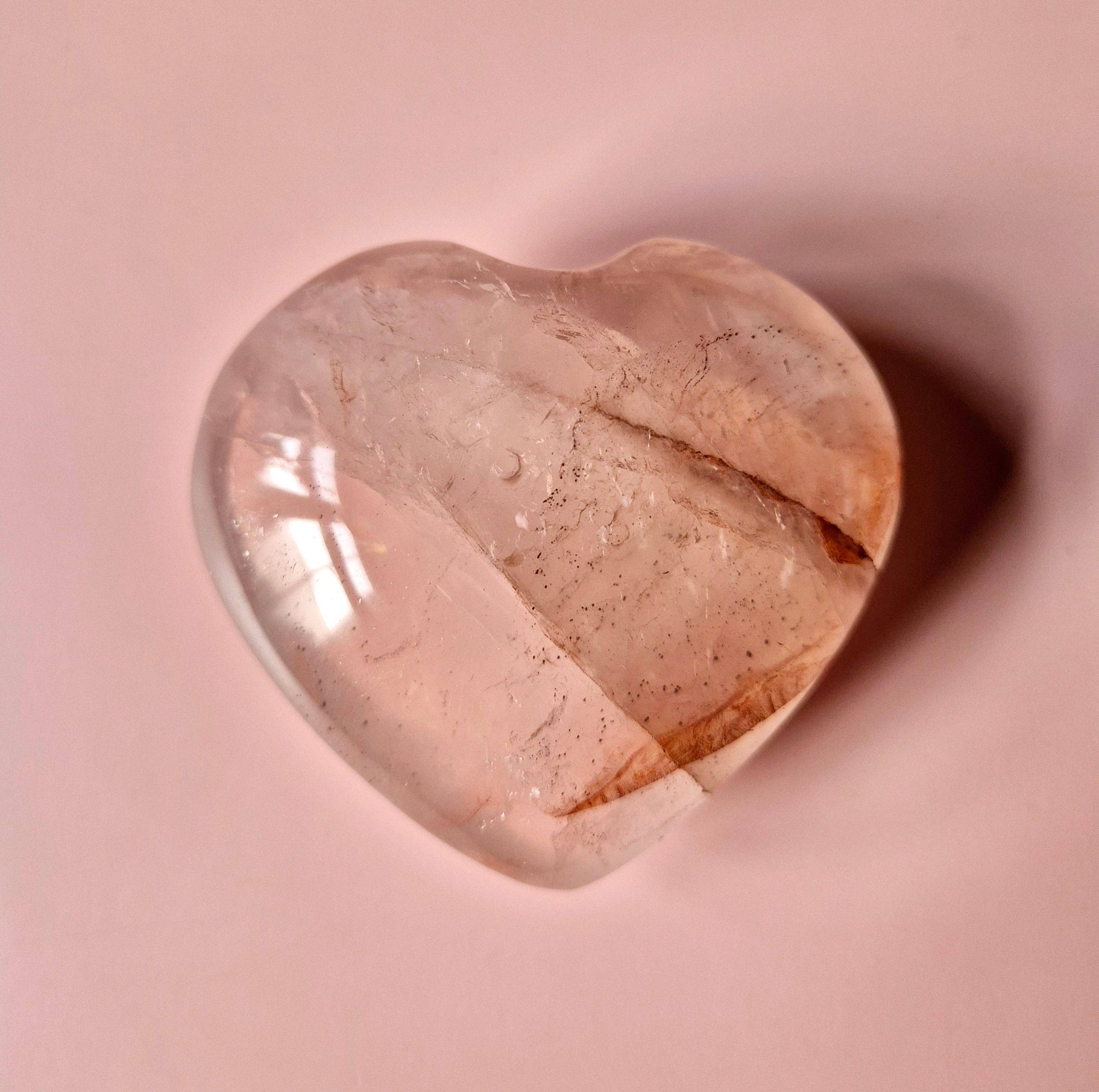 Moonlight Gemstones - Venta al por mayor Piedras/cristales espirituales - Corazones grandes de cuarzo fuego con piedra preciosa (El regalo perfecto para San Valentín) Cuarzo hematóide22