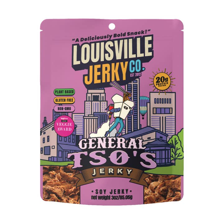 Vegan & Plant Based General Tso's Jerky 3 oz for wholesale by Louisville Foods