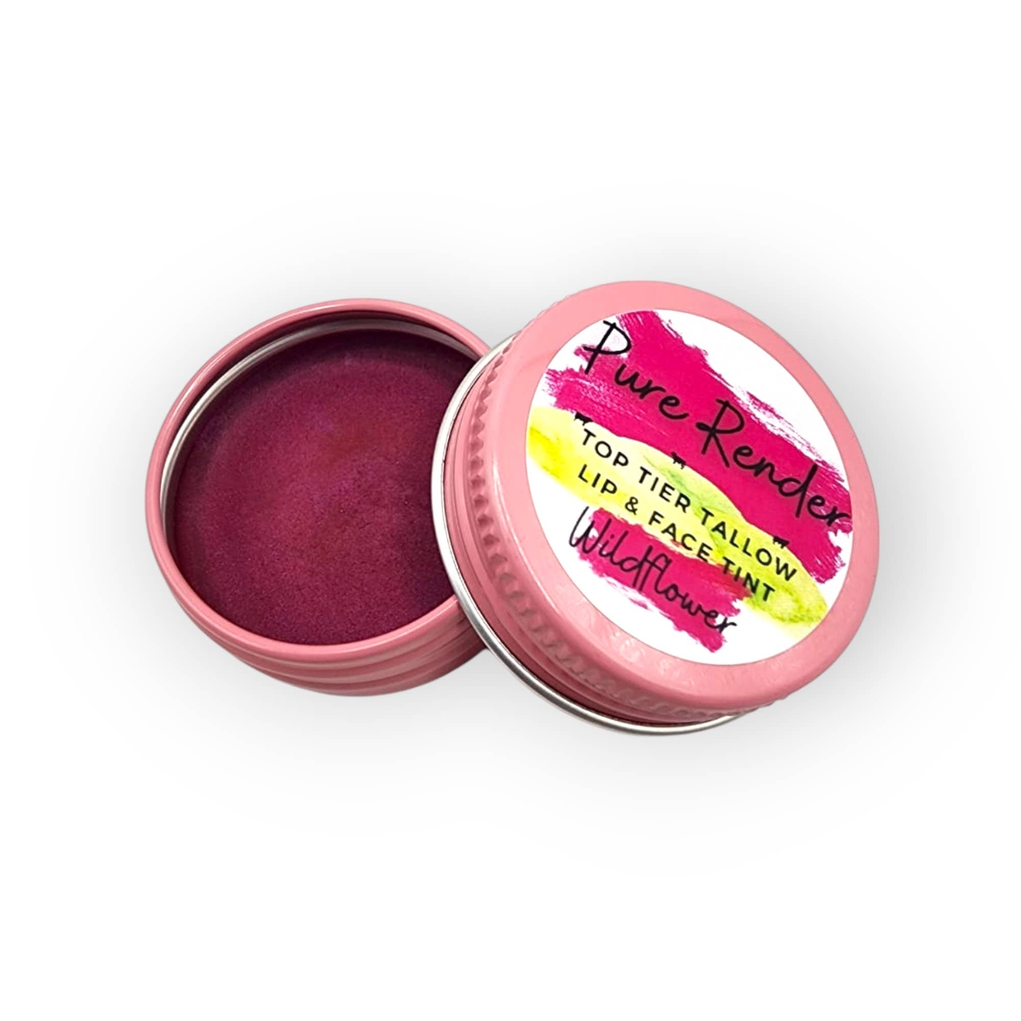 Pure Render Tallow – wholesale Lip stain/dye/tint – Tallow Makeup, Grass-fed Wagyu Tallow Lip & Face Tint